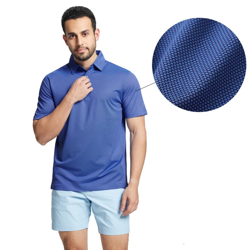 M MAELREG Golf Polo Shirts for Men Short Sleeve Quick Dry Fit Texture Sports Casual Collared Men's Golf Shirts