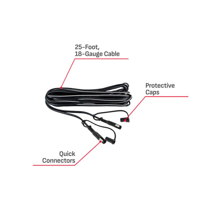 Schumacher Electric Battery Charger Extension Cord with Quick-Connect Ends, EC-25, 25 Feet, Use with Schumacher Battery Chargers and Maintainers