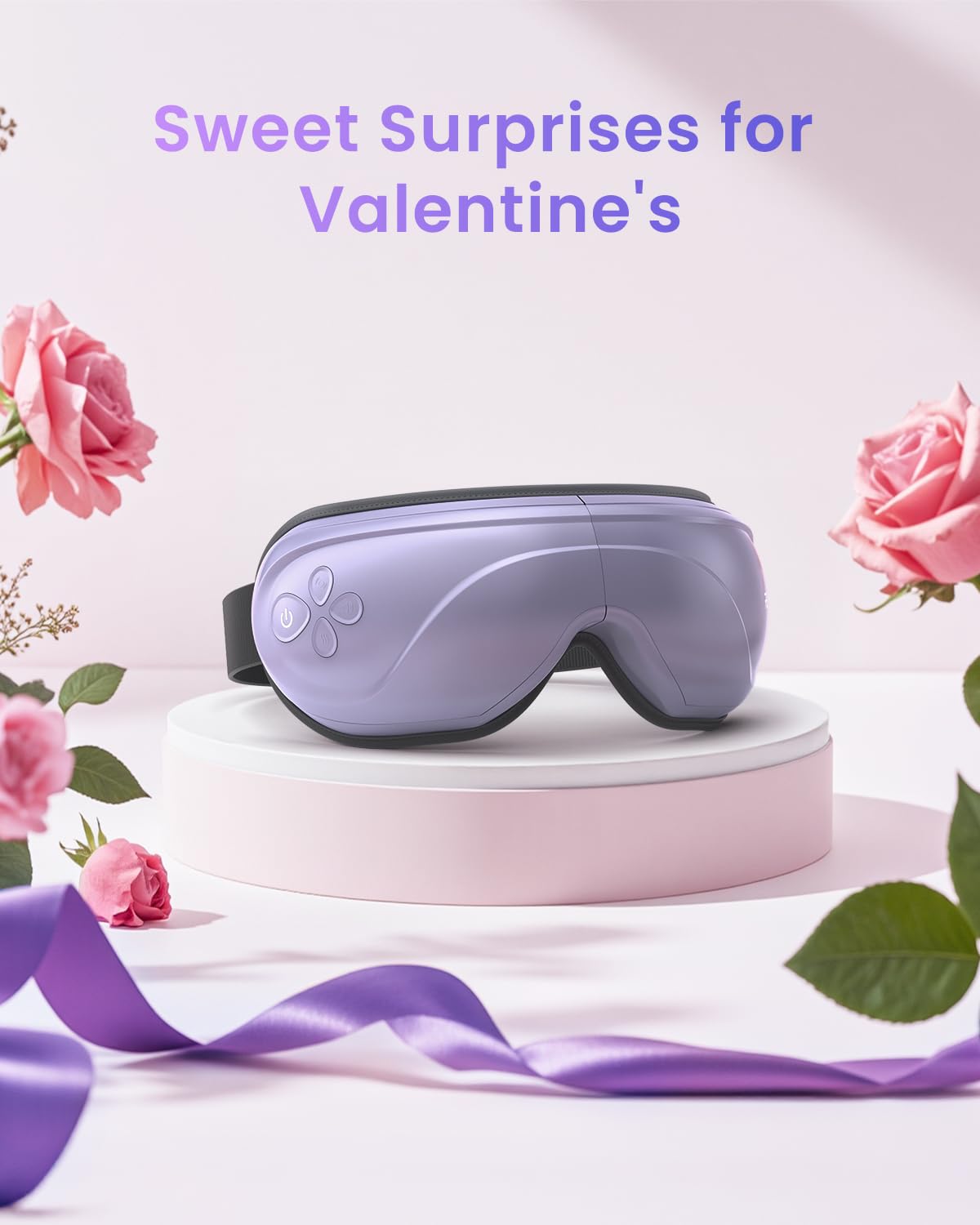 RENPHO Eye Massager with Heat, Valentines Day Gifts for Her Him Birthday Gifts for Women Mom, FSA Eligible HSA Eye Mask for Migraine,Sleep Mask for Dry Eyes Relax, Handheld Massager Eyeris 1