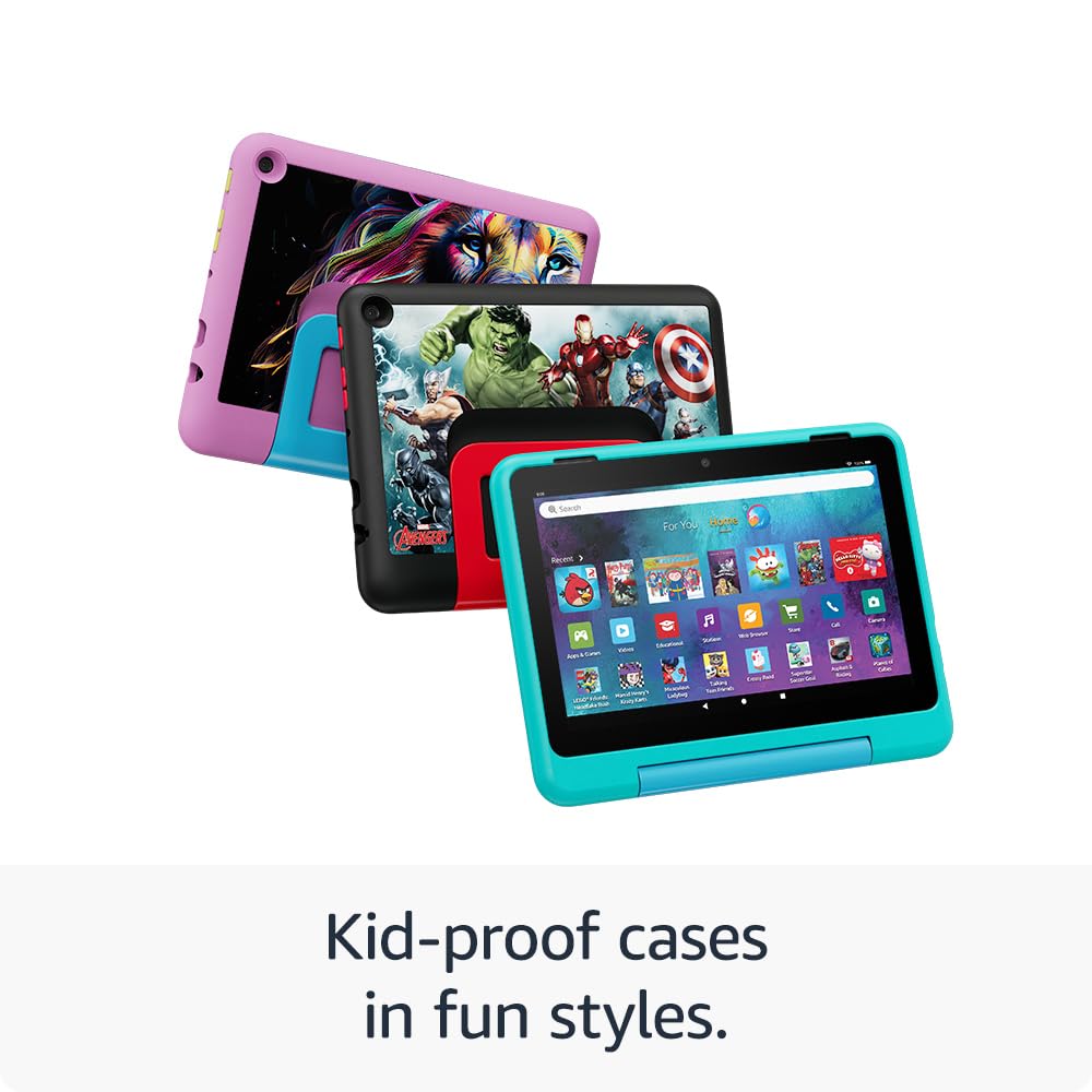 Amazon Fire HD 8 Kids Pro tablet (newest gen), ages 6–12 | 3 GB memory, includes ads-free books, games and videos that children love, 8" HD screen, parental controls, 13-hr battery, 32 GB