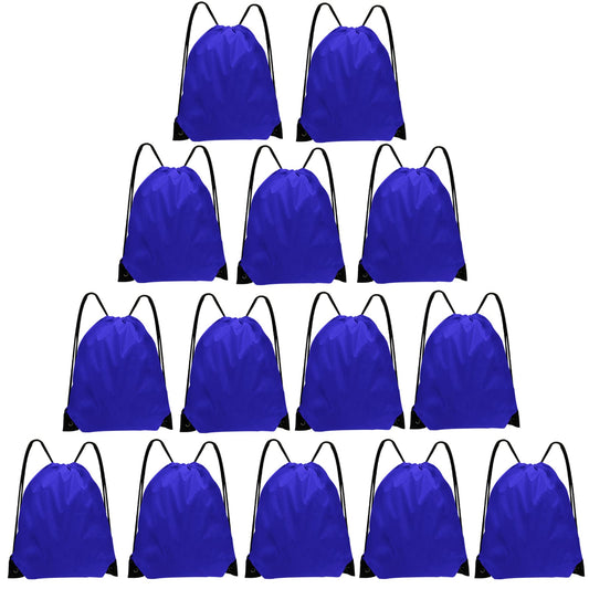 Grneric Drawstring Bags Bulk 14 Pcs Drawstring Backpack Bulk Cinch Bag Sackpack for Men Women Gym (Navy Blue)