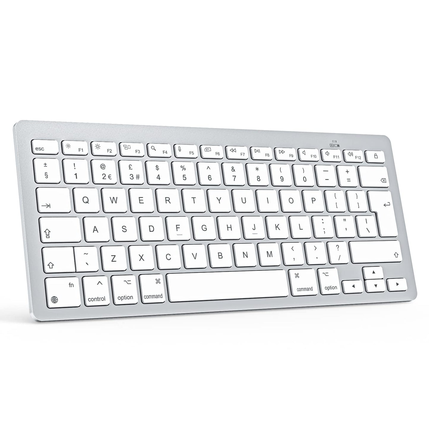 OMOTON Bluetooth Keyboard for Mac, Wireless keyboard for Apple MacBook Pro/Air, iMac, iMac Pro, Mac Mini, Mac Pro, QWERTY UK Layout, Silver
