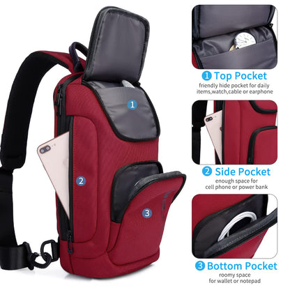 BANGE Sling Bag, Over Shoulder Bag Men,Mens Crossbody Bag for Men and Women