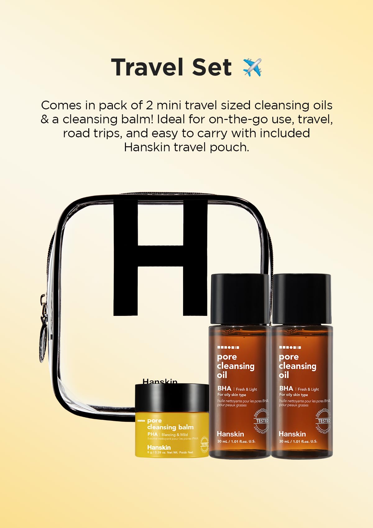 Hanskin BHA Pore Cleansing Oil, Gentle Blackhead Cleanser and Makeup Remover for Combination and Oily Skin, Korean Skincare [BHA/10.14 oz]