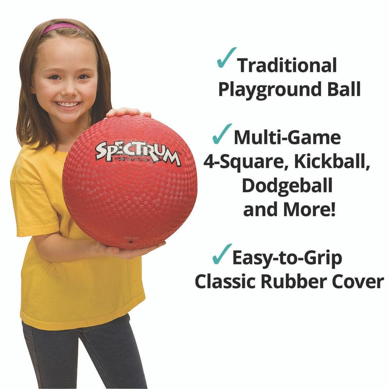S&S Worldwide Spectrum™ Playground Balls Set, 10", Durable 2-Ply Rubber, Multi-Color (Set of 6)