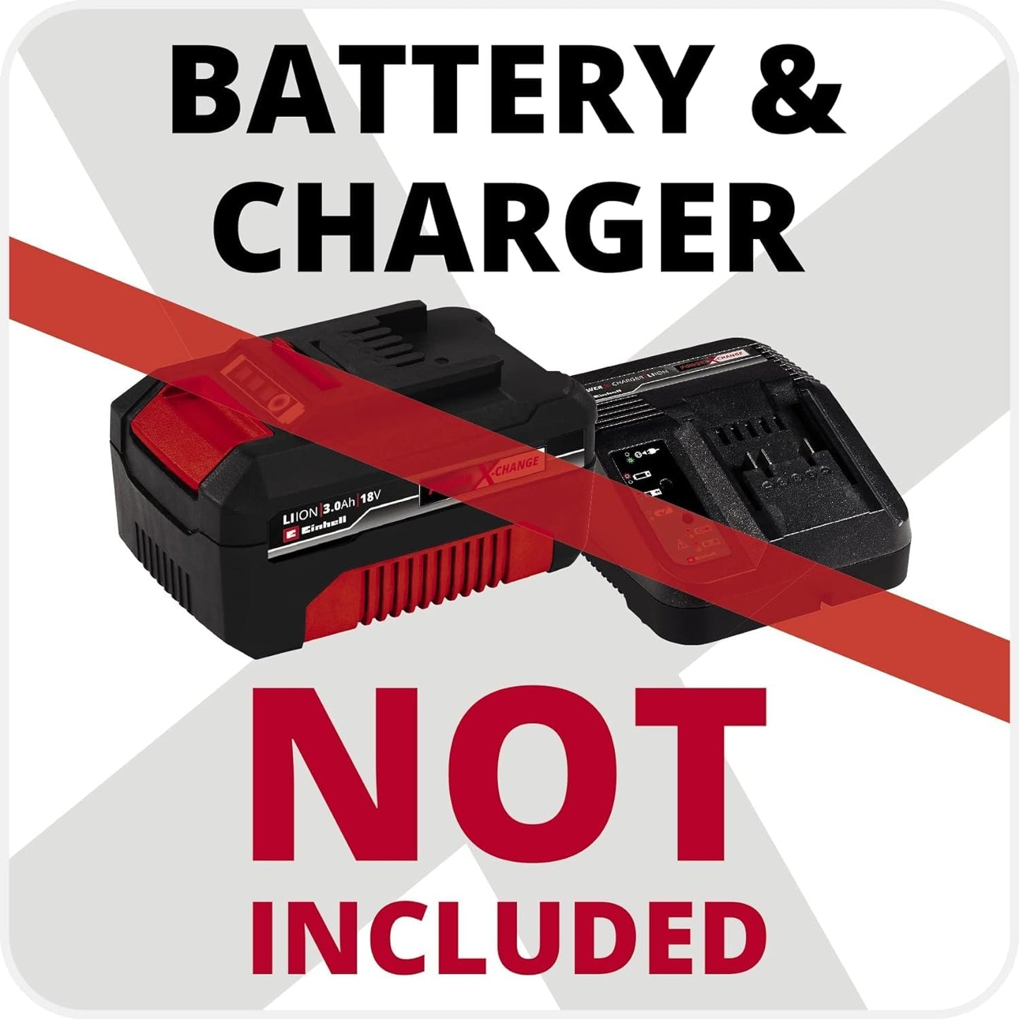 Einhell Power X-Change 18V Hybrid Rechargeable Work Light - Portable Rechargeable, Battery Powered, LED (1800Lm Max) - TE-CL 18/1800 LiAC Solo Job Site Floodlight Work Lamp (Battery Not Included)