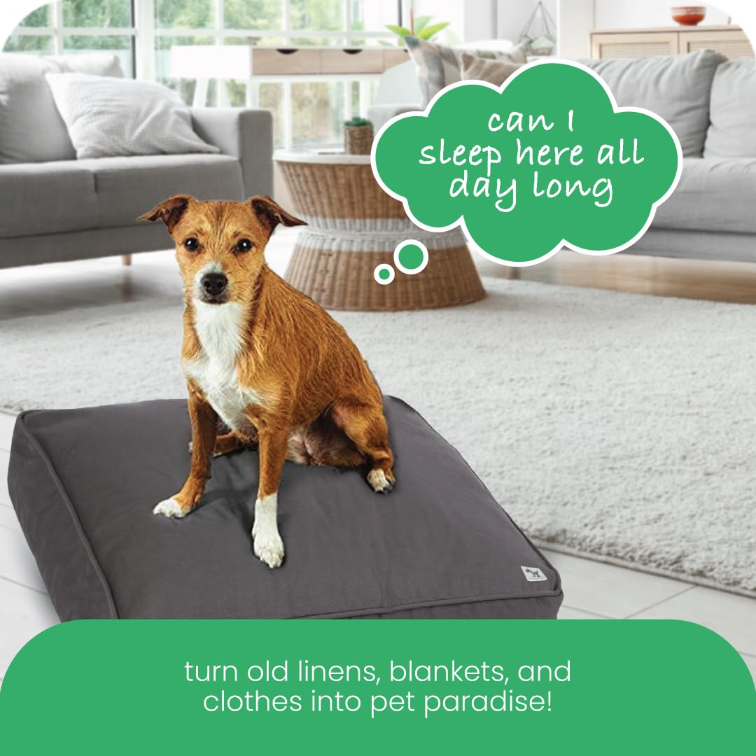 Molly Mutt Medium to Large Dog Bed Cover - I’M A Realist Print - Measures 27”X36”X5’’ - 100% Cotton - Durable - Breathable - Sustainable - Machine Washable Dog Bed Cover (dd45ab)