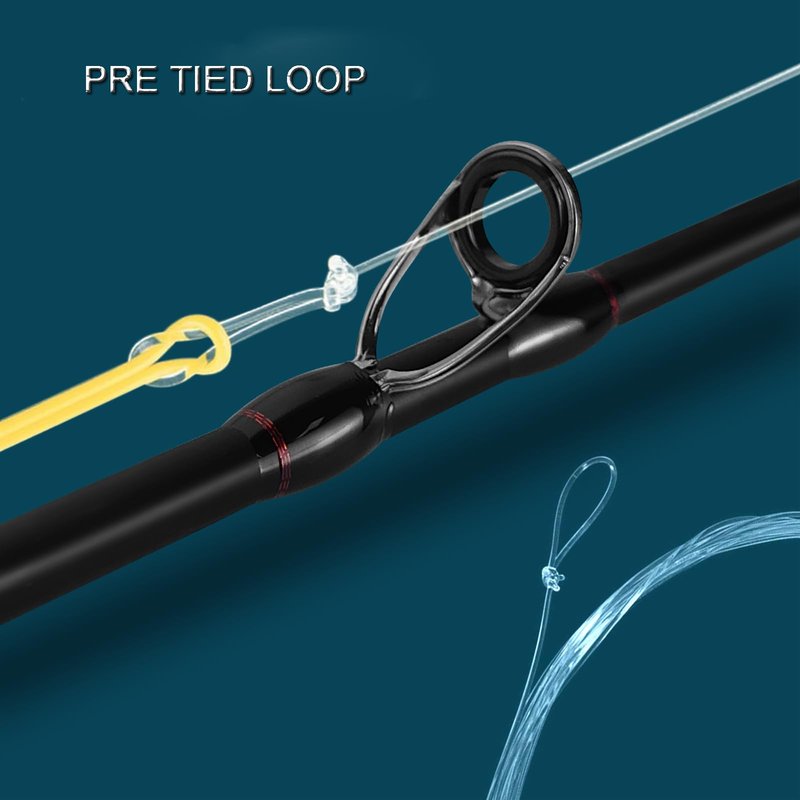 Aventik Fly Fishing Tapered Leader Pre-Tied Loop Fishing Leader Line Fathers Day Dad Gifts for 9.0FT 6 Pack Tensile Strength- Abrasion Resistance- Low Memory Freshwater Saltwater(9.0FT-6pcs, 5X-4.3LB)