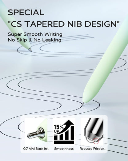 Four Candies Gel Pens, 5 Pcs 0.7mm Quick Dry Black Ink Pen Fine Point Smooth Writing Unique Pen, Office Home School Supplies Essentials Fun Pretty Cute Pens Gifts for Girl Women(Gradient)