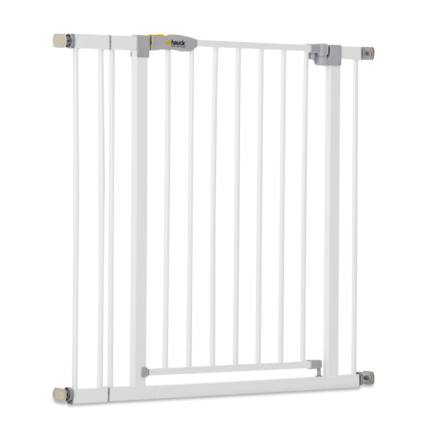 hauck Safety Gate for Doors and Stairs Open N Stop KD incl. 9 cm Extension / Pressure Fit / 84 - 89 cm Large / Metal / White