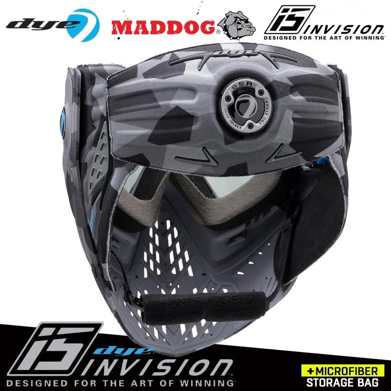 Maddog Dye i5 Thermal Anti-Fog Paintball Mask - Safety Certified Goggle System with Microfiber Bag