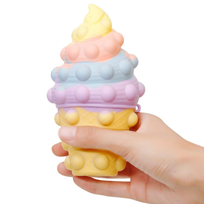 Anboor Fidget Toys, 3D Ice Cream Pop Stress Ball Sensory Toy Anxiety Stress Reliever Toy for Autism Early Education Halloween Presents Ideas Teens Adults Presents Girls Boys Toddler