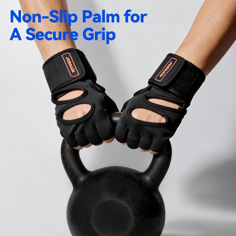 Workout Gloves for Men & Women - Padded Weight Lifting Gloves with Wrist Support | Full Palm Protection & Extra Grip