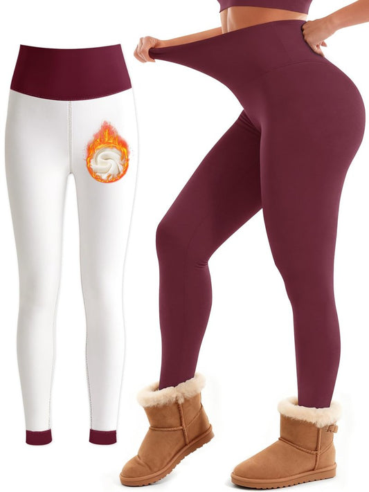 Laite Hebe Fleece Lined Leggings Women - High Waisted Winter Yoga Pants Tummy Control Soft Thermal Warm for Hiking Workout