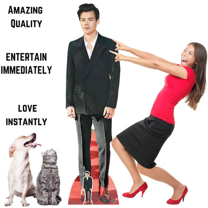 Star Cutouts Ltd Harry Styles Red Shoes Post 1 Direction Lifesize Cardboard Cutout Height 182cm for Fans, Friends & Family, CS734, 3 x 49 x 182 cm