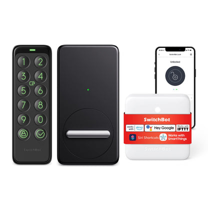 SwitchBot Smart Lock WiFi, Keyless Entry Door Lock, Smart Door Lock Front Door, Electronic Smart Deadbolt, Fits Your Existing Deadbolt in Minutes,Great for Airbnbs, Vacation Rentals and More