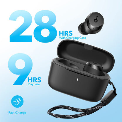 soundcore by Anker A20i True Wireless Earbuds, Bluetooth 5.3, With App for Custom Sound, 28H Long Playtime, Water-Resistant, 2 Mics for Clear Calls, Single Earbud Mode, Compact Design