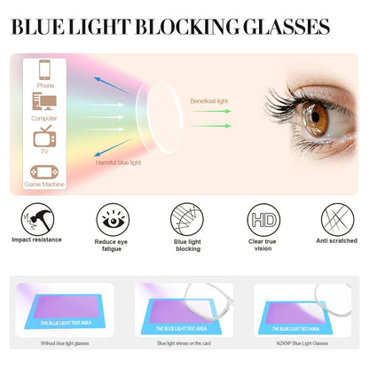Blue Light Blocking Glasses for Women & Men - Clear Gaming Eye Glasses