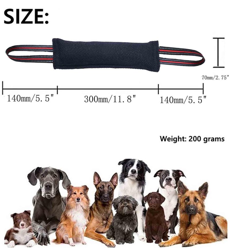 Clysoru Tug Toy for Dogs Tug of War Dog Toy with 2 Strong Red Band Handles Lasting Training Equipment Puppy to Large Dogs Interactive Toy Best for Tug of War Pull Indestructible Rope Toys (Dark)