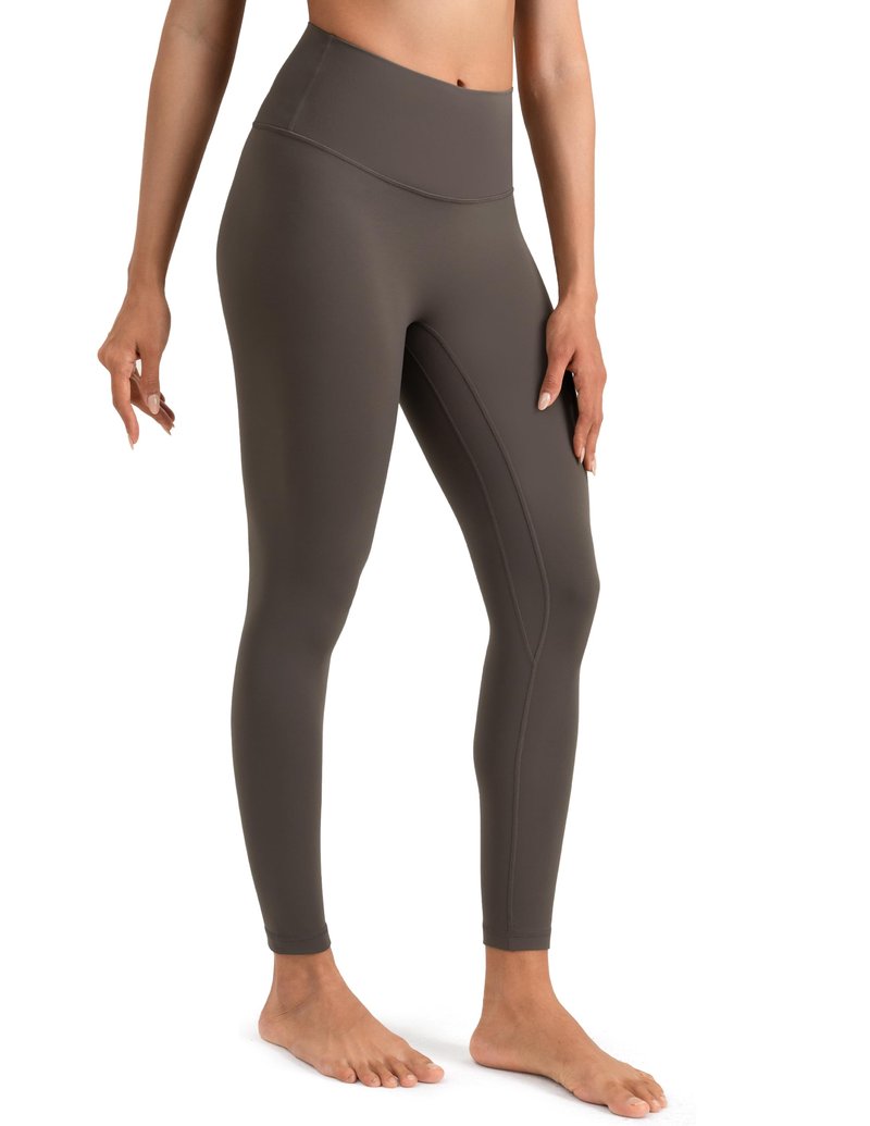 Colorfulkoala Dreamlux No Front Seam Leggings for Women 25" Inseam, High Waisted Buttery Soft 7/8 Yoga Pants (XS, Major Brown)