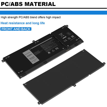 53Wh H5CKD Battery for Dell Vostro 5300 5301 5401 5501 5402 Latitude 3410 3510 Inspiron 5300 5401 5408 5409 5501 5508 5400 5406 5509 7405 7300 7500 2-in-1 Silver Edition 7T8CD TXD03 0H5CKD JK6Y6