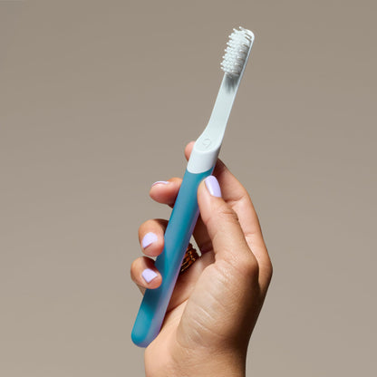 Quip Sonic Electric Toothbrush for Adults - Time Travel & Soft Bristles with Travel Case & Replacement Brush Head - 3 Month Battery Life, Plastic Handle - Magenta