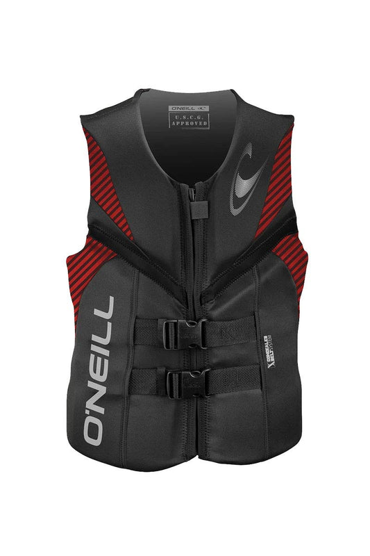 O'Neill Men's Reactor USCG Life Vest, Graphite/Red/Black,3X-Large