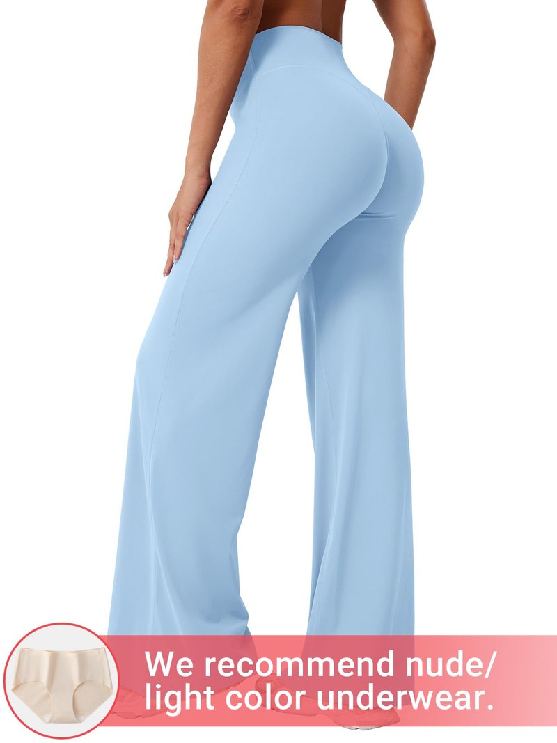 YEOREO Workout Leggings Womens No Front Seam Straight Leggings 31.5" High Waist Buttery Eddiy Gym Yoga Pants Airy Blue XXL