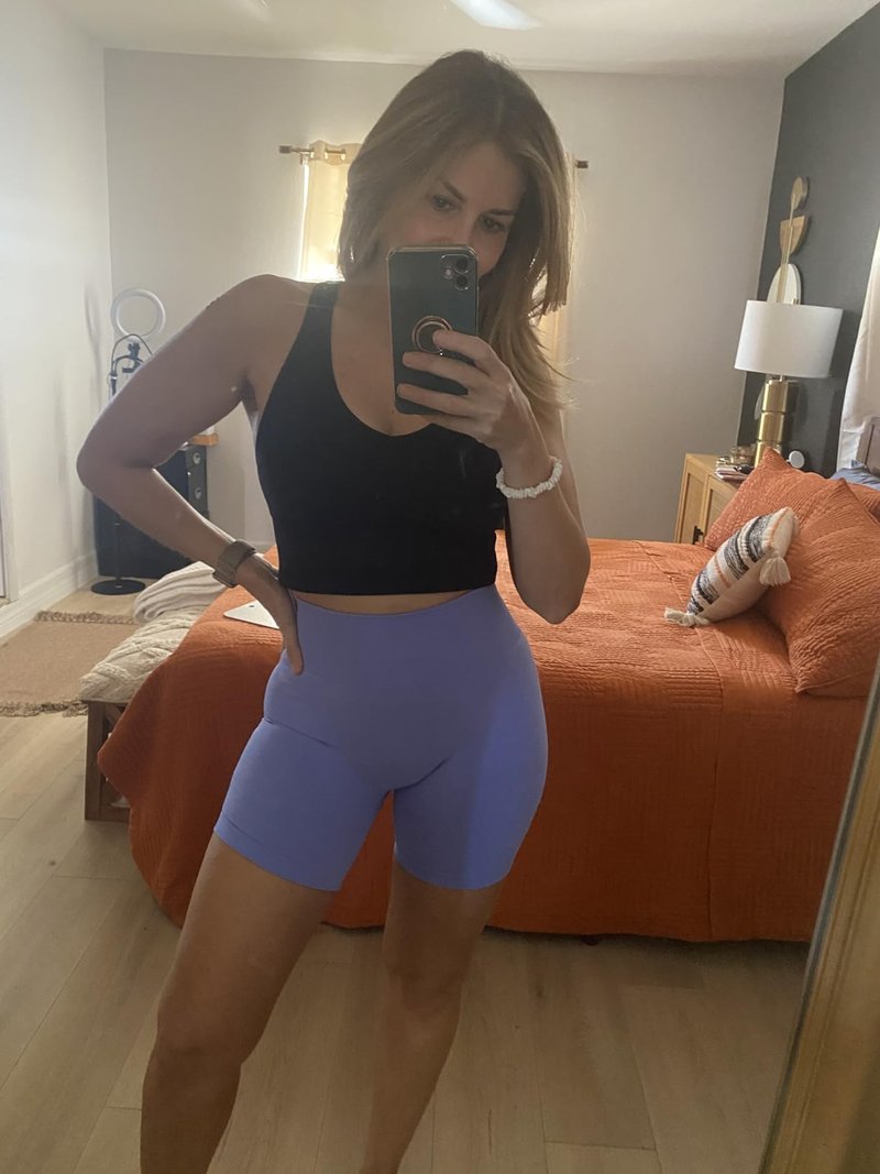 AUROLA No Scrunch Dream Shorts for Women,Seamless Workout Soft Smooth Fashion Everyday Casual Shorts,Chestnut Brown,S