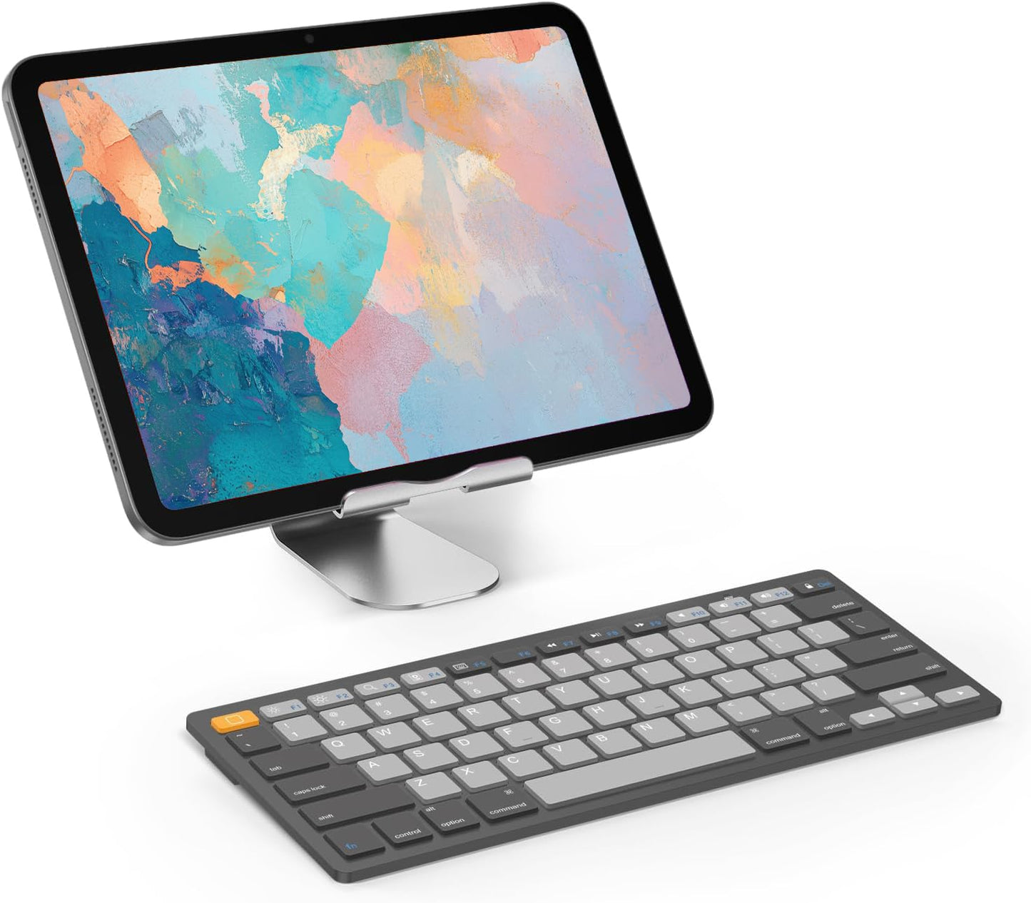 OMOTON Bluetooth Keyboard Compatible with iPad 10th Generation, iPad 10.2 (9th/8th/7th), iPad Pro 13/12.9/11 inch, iPad Air/Mini and More iOS Devices, White