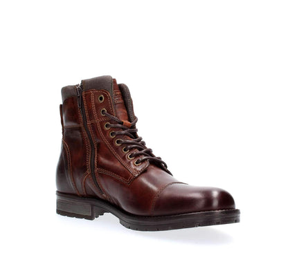 JACK & JONES Jfwalbany Leather Brown Stone Sts, Men’s Biker Boots, Brown, 9 UK (43 EU)