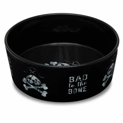 Loving Pets Dolce Moderno Bad to The Bone Dog Bowl, Small