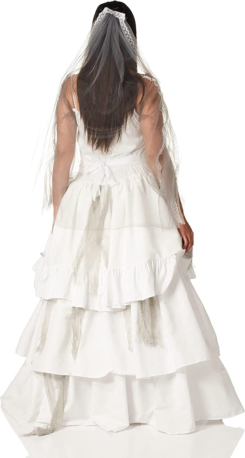 Rubies Deluxe Victorian Ghost Bride Costume for Adults, Women's Standard