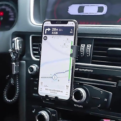 Car Phone Holder for Auto Interior Accessories Best Cell Phones Mount Cellphone Mobile Cradle Charging Navigation Bracket Air Vent Accessory, Silver