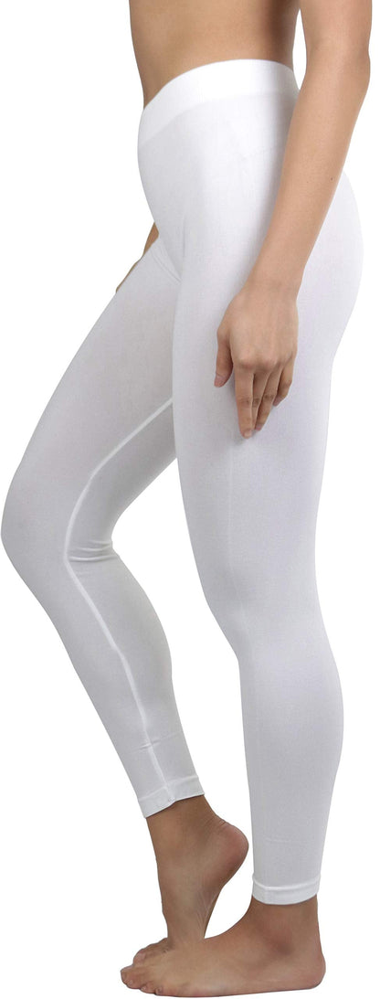 ToBeInStyle Women's Seamless Ankle Length Leggings - White - One Size Regular