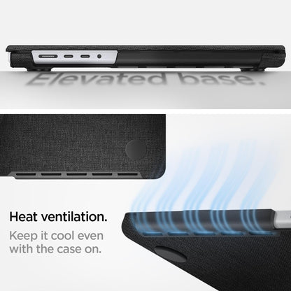 Spigen Urban Fit Laptop Case Compatible with MacBook Pro 16 inch with M3 Max / M3 Pro / M2 Pro / M2 Max Chip / M1 Pro / M1 Max Chip (2023/2021) - Black