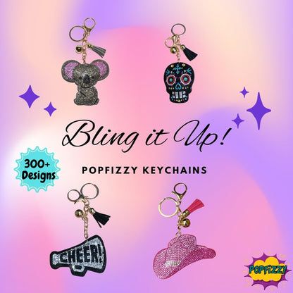 Popfizzy Bling Christmas Tree Keychain - Christmas Gifts for Women & Girls, Stocking Stuffers, Party Favors