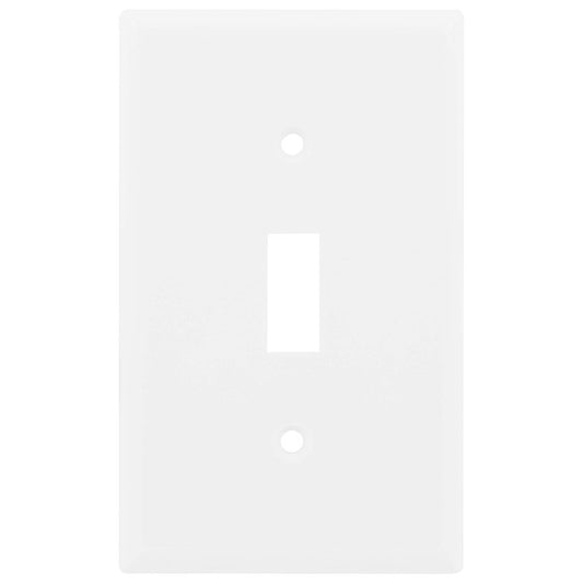 Power Gear Single Wall Plate Cover, 1 Gang, Outlet Covers, Light switch cover, 2.75" x 4.5" , Screws Included, White, 07174