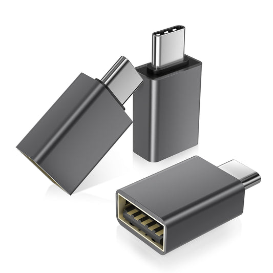 Basesailor USB C to USB Adapter 3Pack,USBC Male to A Female 3.0 OTG MacBook Pro/Air Adapter,Type C Thunderbolt 4 3 Converter for Apple iPhone 17 16 15,Mac,iPad,Microsoft Surface,Samsung Galaxy S25 S24