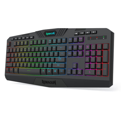 Redragon K521KS Wireless Gaming Keyboard, Tri-Mode BT/2.4G/USB-C RGB Mechanical Feeling Keyboard with Multimedia Keys, 4000mAh Battery, Anti-Ghosting, Compatible with PC - Upgrade