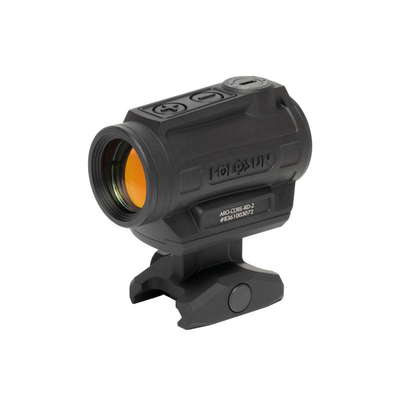 Holosun ARO-CORE Red Dot Sight with Shake Awake, 22mm Optical Window, 12 Brightness Settings, Co-Witness & Low Mounts Included (2 MOA, Red)