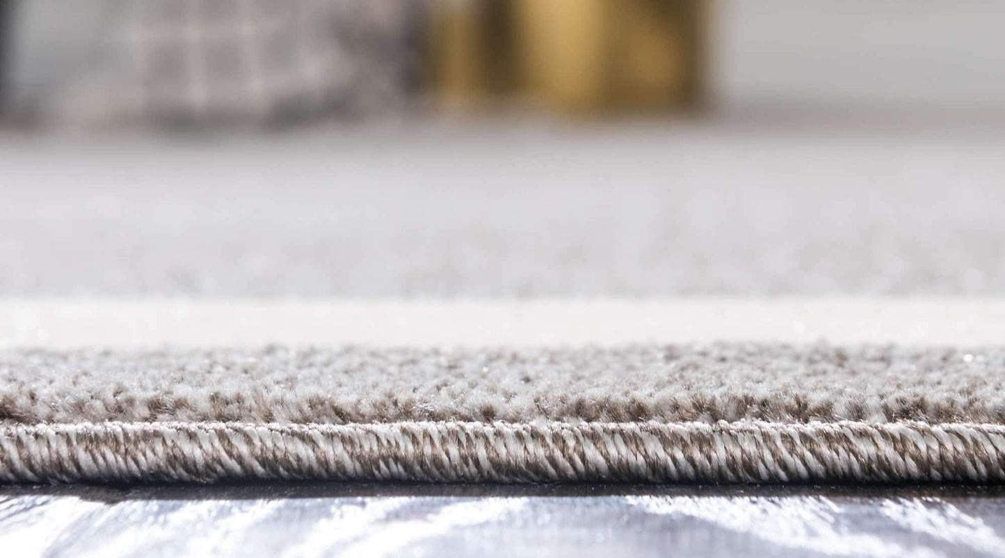 Unique Loom Del Mar Collection Area Rug - Maria (6' 1" Round, Gray/ Ivory)