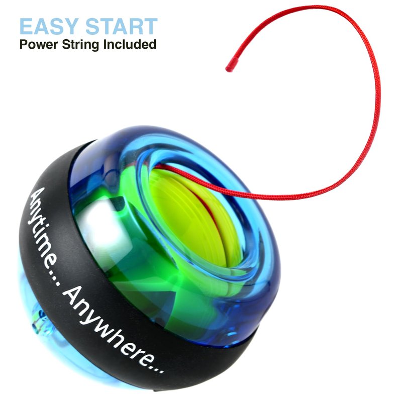 DFX Powerball Sports Pro – Beginner-Friendly Gyroscopic Hand & Wrist Trainer for Grip Strength, Forearm Exercise, and Rehabilitation, Up to 35 lbs Resistance, Includes Starter Cord