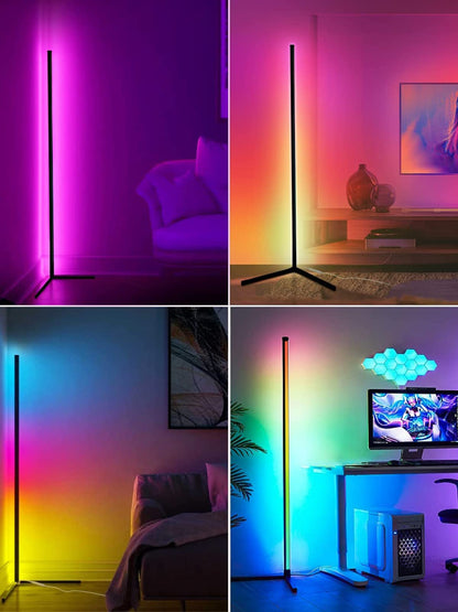 DeeprBling Smart LED Floor Lamp, 165cm, 16 Million Colour Changing Standing RGB Corner Light with Music Sync, Remote & App Control, DIY Mode & Timing, Modern Mood Lighting for Living Room