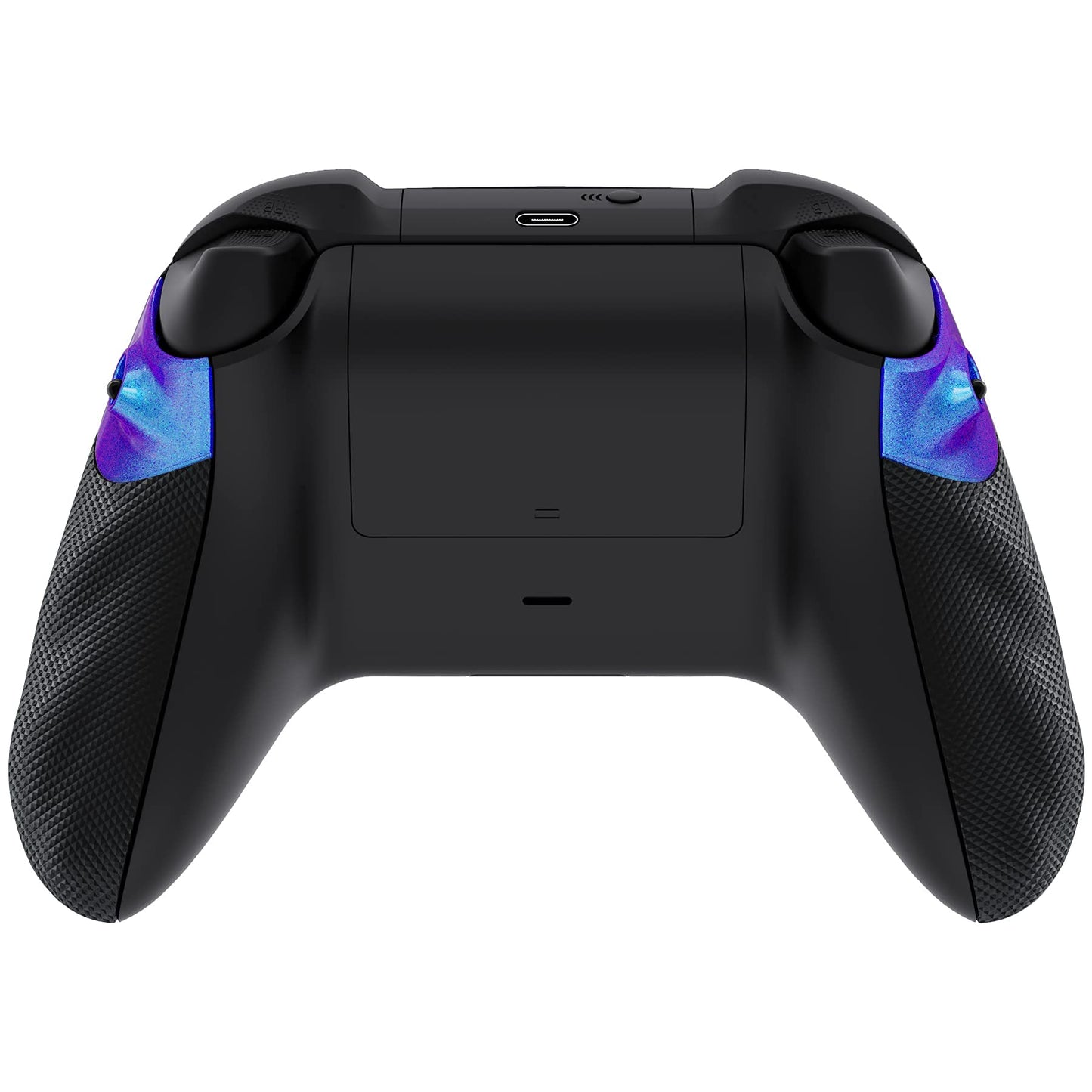 eXtremeRate Flexor Rubberized Side Rails Grips Button Stop Kit for Xbox Series X/S Controller, Anti-Slip Ergonomic Button Stopper Handle Grips for Xbox Core Controller – Chameleon Purple Blue