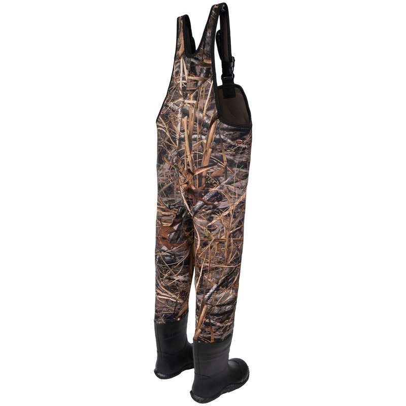 8 Fans Hunting Waders for Kids, Neoprene Youth Fishing Waders with Boot, Lightweight Chest Waders for Toddler Children (Next Camo Evo(s), 12/13#)