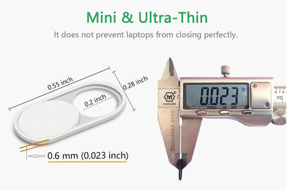 CloudValley Webcam Cover Slide, 0.023 Inch White, Web Camera Cover for MacBook Pro, MacBook air, Laptop, iMac, Desktop, PC, iPad, iPhone 8/7/6 Plus, Privacy Protection, Ultra-Thin[2 Packs]