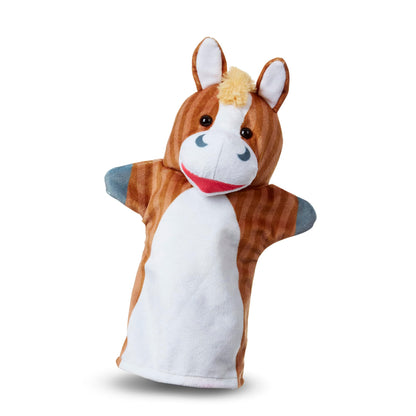 Melissa & Doug Barn Buddies Hand Puppets, Set of 6 (Cow, Sheep, Horse, Duck, Chicken, Pig)