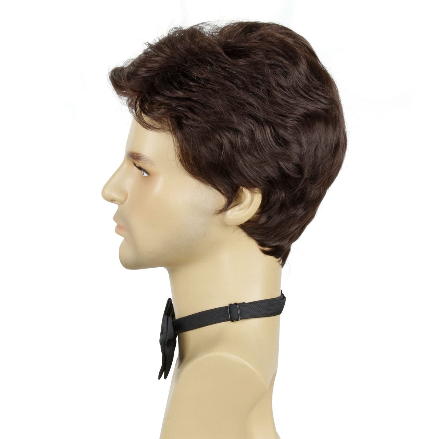 Men's Brown Wigs, Short Men Wig Heat Resistant Synthetic Layered Natural Hair Cosplay Costume Halloween Wigs for Men Male Guy