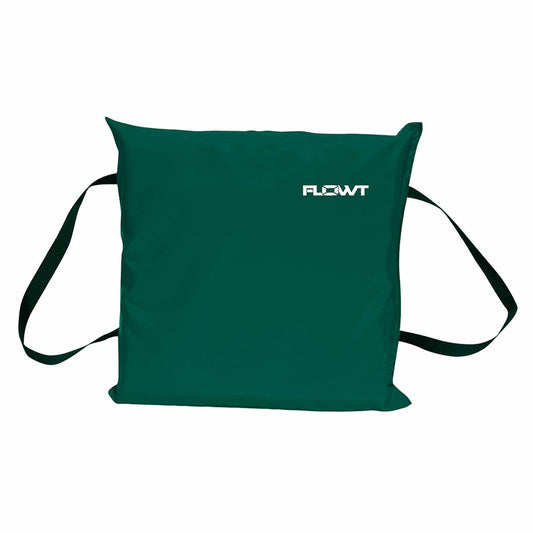 Flowt Boat Seat Cushion and Throw Cushion for Boat Safety – USCG Approved Type IV, Life Cushion for Boat, Durable, Comfortable Boat Seat Cushions for Kayaks, Paddle Board, Canoe and Boating - Green